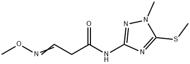 3-(METHOXYIMINO)-N-[1-METHYL-5-(METHYLSULFANYL)-1H-1,2,4-TRIAZOL-3-YL]PROPANAMIDE Struktur