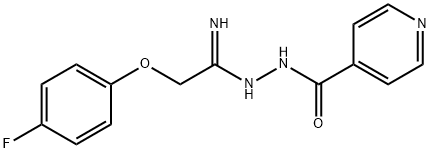 2-(4-FLUOROPHENOXY)-N'-ISONICOTINOYLETHANEHYDRAZONAMIDE Struktur