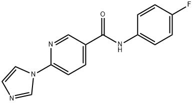 N-(4-FLUOROPHENYL)-6-(1H-IMIDAZOL-1-YL)NICOTINAMIDE Struktur