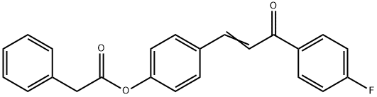 4-[3-(4-FLUOROPHENYL)-3-OXO-1-PROPENYL]PHENYL 2-PHENYLACETATE Struktur