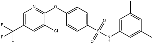 4-([3-CHLORO-5-(TRIFLUOROMETHYL)-2-PYRIDINYL]OXY)-N-(3,5-DIMETHYLPHENYL)BENZENESULFONAMIDE Struktur