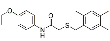 N-(4-ETHOXYPHENYL)-2-[(2,3,4,5,6-PENTAMETHYLBENZYL)SULFANYL]ACETAMIDE Struktur