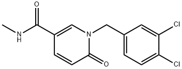 1-(3,4-DICHLOROBENZYL)-N-METHYL-6-OXO-1,6-DIHYDRO-3-PYRIDINECARBOXAMIDE Struktur