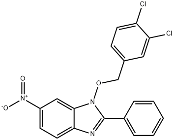 1-[(3,4-DICHLOROBENZYL)OXY]-6-NITRO-2-PHENYL-1H-1,3-BENZIMIDAZOLE Struktur