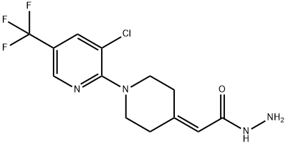 2-(1-[3-CHLORO-5-(TRIFLUOROMETHYL)-2-PYRIDINYL]-4-PIPERIDINYLIDENE)ACETOHYDRAZIDE Struktur