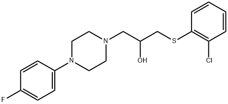 1-[(2-CHLOROPHENYL)SULFANYL]-3-[4-(4-FLUOROPHENYL)PIPERAZINO]-2-PROPANOL Struktur