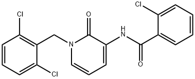 2-CHLORO-N-[1-(2,6-DICHLOROBENZYL)-2-OXO-1,2-DIHYDRO-3-PYRIDINYL]BENZENECARBOXAMIDE Struktur