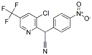 2-[3-CHLORO-5-(TRIFLUOROMETHYL)-2-PYRIDINYL]-2-(4-NITROPHENYL)ACETONITRILE Struktur