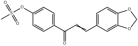 4-[3-(1,3-BENZODIOXOL-5-YL)ACRYLOYL]PHENYL METHANESULFONATE Struktur