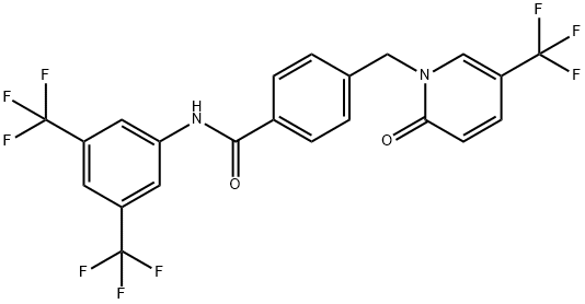 N-[3,5-BIS(TRIFLUOROMETHYL)PHENYL]-4-([2-OXO-5-(TRIFLUOROMETHYL)-1(2H)-PYRIDINYL]METHYL)BENZENECARBOXAMIDE Struktur