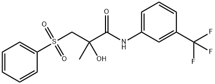 2-HYDROXY-2-METHYL-3-(PHENYLSULFONYL)-N-[3-(TRIFLUOROMETHYL)PHENYL]PROPANAMIDE Struktur