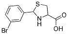 2-(3-BROMO-PHENYL)-THIAZOLIDINE-4-CARBOXYLIC ACID Struktur