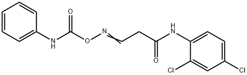 3-([(ANILINOCARBONYL)OXY]IMINO)-N-(2,4-DICHLOROPHENYL)PROPANAMIDE Struktur