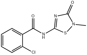 2-CHLORO-N-(2-METHYL-3-OXO-2,3-DIHYDRO-1,2,4-THIADIAZOL-5-YL)BENZENECARBOXAMIDE Struktur