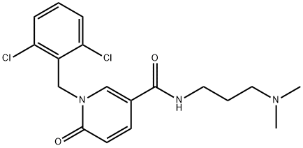 1-(2,6-DICHLOROBENZYL)-N-[3-(DIMETHYLAMINO)PROPYL]-6-OXO-1,6-DIHYDRO-3-PYRIDINECARBOXAMIDE Struktur