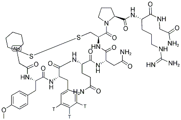 VASOPRESSIN, [PHENYLALANYL-3,4,5-3H]-D(CH-2-)-5-TYRME-[3H]-AVP Struktur