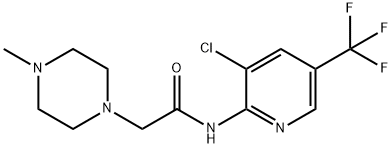 N-[3-CHLORO-5-(TRIFLUOROMETHYL)-2-PYRIDINYL]-2-(4-METHYLPIPERAZINO)ACETAMIDE Struktur