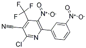 2-CHLORO-5-NITRO-6-(3-NITROPHENYL)-4-(TRIFLUOROMETHYL)NICOTINONITRILE Struktur