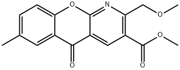 METHYL 2-(METHOXYMETHYL)-7-METHYL-5-OXO-5H-CHROMENO[2,3-B]PYRIDINE-3-CARBOXYLATE Struktur