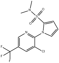 1-[3-CHLORO-5-(TRIFLUOROMETHYL)-2-PYRIDINYL]-N,N-DIMETHYL-1H-PYRROLE-2-SULFONAMIDE Struktur