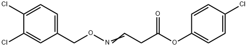 4-CHLOROPHENYL 3-([(3,4-DICHLOROBENZYL)OXY]IMINO)PROPANOATE Struktur