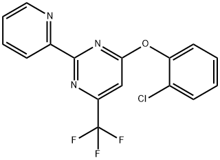 2-CHLOROPHENYL 2-(2-PYRIDINYL)-6-(TRIFLUOROMETHYL)-4-PYRIMIDINYL ETHER Struktur