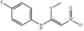 4-FLUORO-N-[1-(METHYLSULFANYL)-2-NITROVINYL]ANILINE Struktur