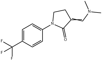 3-[(DIMETHYLAMINO)METHYLENE]-1-[4-(TRIFLUOROMETHYL)PHENYL]-2-PYRROLIDINONE Struktur