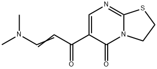 6-[3-(DIMETHYLAMINO)ACRYLOYL]-2,3-DIHYDRO-5H-[1,3]THIAZOLO[3,2-A]PYRIMIDIN-5-ONE Struktur