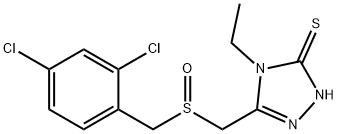 5-([(2,4-DICHLOROBENZYL)SULFINYL]METHYL)-4-ETHYL-4H-1,2,4-TRIAZOL-3-YLHYDROSULFIDE Struktur