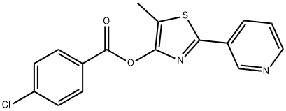 5-METHYL-2-(3-PYRIDINYL)-1,3-THIAZOL-4-YL 4-CHLOROBENZENECARBOXYLATE Struktur