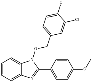 1-[(3,4-DICHLOROBENZYL)OXY]-2-(4-METHOXYPHENYL)-1H-1,3-BENZIMIDAZOLE Struktur