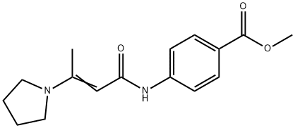 METHYL 4-([3-(1-PYRROLIDINYL)-2-BUTENOYL]AMINO)BENZENECARBOXYLATE Struktur