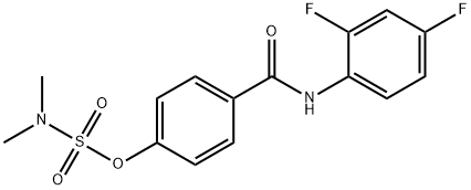 4-[(2,4-DIFLUOROANILINO)CARBONYL]PHENYL-N,N-DIMETHYLSULFAMATE Struktur