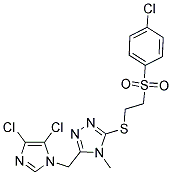 3-((2-[(4-CHLOROPHENYL)SULFONYL]ETHYL)THIO)-5-[(4,5-DICHLORO-1H-IMIDAZOL-1-YL)METHYL]-4-METHYL-4H-1,2,4-TRIAZOLE Struktur