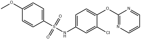 N-[3-CHLORO-4-(2-PYRIMIDINYLOXY)PHENYL]-4-METHOXYBENZENESULFONAMIDE Struktur