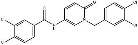 3,4-DICHLORO-N-[1-(3,4-DICHLOROBENZYL)-6-OXO-1,6-DIHYDRO-3-PYRIDINYL]BENZENECARBOXAMIDE Struktur