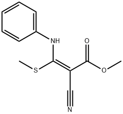 METHYL 2-NITRILO-3-METHYLTHIO-3-(PHENYLAMINO)PROP-2-ENOATE Struktur