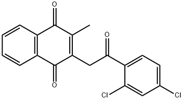 2-[2-(2,4-DICHLOROPHENYL)-2-OXOETHYL]-3-METHYLNAPHTHOQUINONE Struktur