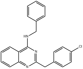 N-BENZYL-2-(4-CHLOROBENZYL)-4-QUINAZOLINAMINE Struktur