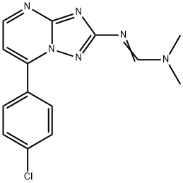 N'-[7-(4-CHLOROPHENYL)[1,2,4]TRIAZOLO[1,5-A]PYRIMIDIN-2-YL]-N,N-DIMETHYLIMINOFORMAMIDE Struktur