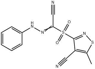 3-[(CYANO-2-PHENYLCARBOHYDRAZONOYL)SULFONYL]-5-METHYL-4-ISOTHIAZOLECARBONITRILE Struktur