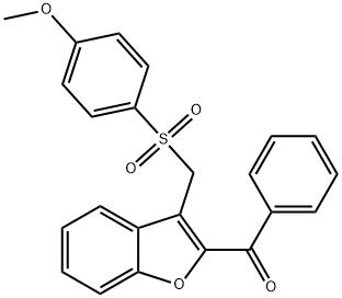 (3-([(4-METHOXYPHENYL)SULFONYL]METHYL)-1-BENZOFURAN-2-YL)(PHENYL)METHANONE Struktur