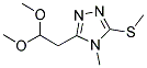 1-METHOXY-2-[4-METHYL-5-(METHYLSULFANYL)-4H-1,2,4-TRIAZOL-3-YL]ETHYL METHYL ETHER Struktur