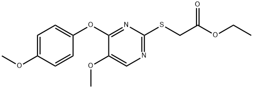 ETHYL 2-([5-METHOXY-4-(4-METHOXYPHENOXY)-2-PYRIMIDINYL]SULFANYL)ACETATE Struktur