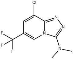 8-CHLORO-N,N-DIMETHYL-6-(TRIFLUOROMETHYL)[1,2,4]TRIAZOLO[4,3-A]PYRIDIN-3-AMINE Struktur