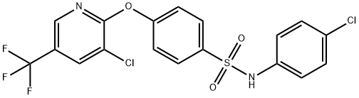 N-(4-CHLOROPHENYL)-4-([3-CHLORO-5-(TRIFLUOROMETHYL)-2-PYRIDINYL]OXY)BENZENESULFONAMIDE Struktur