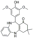 2,10-DIAZA-9-(4-HYDROXY-3,5-DIMETHOXYPHENYL)-5,5-DIMETHYLTRICYCLO[9.4.0.0(3,8)]PENTADECA-1(11),3(8),12,14-TETRAEN-7-ONE Struktur