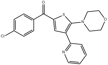 (4-CHLOROPHENYL)[5-MORPHOLINO-4-(2-PYRIDINYL)-2-THIENYL]METHANONE Struktur