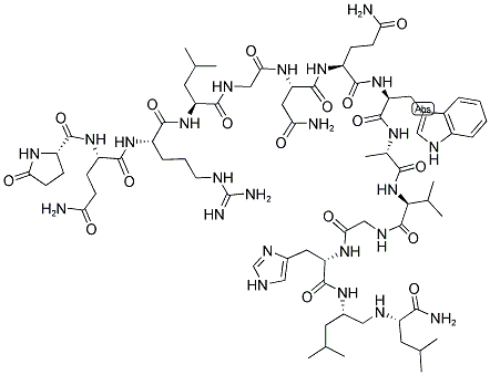 (LEU13-(R)-LEU14)-BOMBESIN Struktur